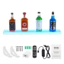 Vægmonteret LED-oplyst spiritusflaske Display Home Bar Shelf 30