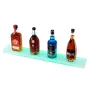 LED Lighted Liquor Bottle Display, 1 Tier 30 Inch Wall Mounted Whiskey Rack Stand, 1 Step Commercial Illuminated Home Bar Shelf,