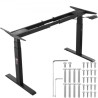 Electric Standing Desk Frame Dual Motor Adjustable 65-129 cm H Black