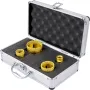 Diamond Drill Bits 4PCS Diamond Hole Saw 25/35/50/68mm Tile Hole Saw Kit Vacuum Brazed Diamond Drill Bit 0.59in/15mm Segment Til