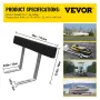 Boat Trailer Guide-ons, 48", 2 PCS Rustproof Steel Trailer Guide ons, Trailer Guides with Carpet-Padded Boards, Mounting Parts I