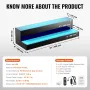 LED Lighted Liquor Bottle Display, 2 Tiers 24 Inch Commercial Illuminated Home Bar Shelf, 2 Steps Whiskey Rack Stand, Acrylic Dr