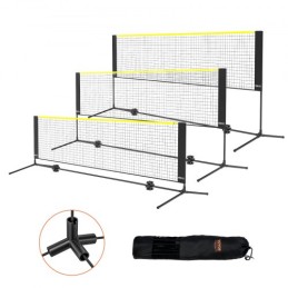 Badminton Net, Height Adjustable Volleyball Net, 10ft Wide Foldable Pickleball Net, Portable Easy Setup Tennis Net Set with