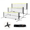 Badminton Net, Height Adjustable Volleyball Net, 10ft Wide Foldable Pickleball Net, Portable Easy Setup Tennis Net Set with