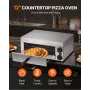 Electric Pizza Oven for Countertops, 12-inch, 1500W, with Temp Control & 0-60 Min Timer, Even Baking Technology & Easy Clean Cru
