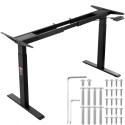 Electric Standing Desk Frame Dual Motor Adjustable 70-117 cm H Black