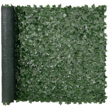 Ivy Privacy Fence, 1.5 x 2.5m Artificial Green Wall Screen, Greenery Ivy Fence with Mesh Cloth Backing and Strengthened Joint,