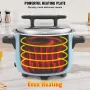 Commercial Rice Cooker, 60-Cup Rice Cooker, 13 Liter Large Rice Cooker and Warmer with Nonstick Inner Pot, Fast Cooking and 24-H