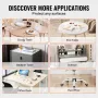 Plastic Table Cover, 48 x 48 Inch 2.0 mm Thick Clear Table Protector, Round PVC Desk Mat, Waterproof & Easy Cleaning Desk Pad Ta
