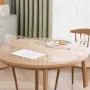 Plastic Table Cover, 48 x 48 Inch 2.0 mm Thick Clear Table Protector, Round PVC Desk Mat, Waterproof & Easy Cleaning Desk Pad Ta