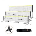 Badminton net, højdejusterbart volleyballnet, 17ft bredt sammenfoldeligt pickleball net, bærbar let opsæt tennis netto sæt med