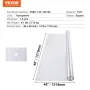 Plastic Table Cover, 48 x 48 Inch 1.5 mm Thick Clear Table Protector, Square PVC Desk Mat, Waterproof & Easy Cleaning Desk Pad T