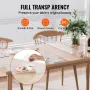 Plastic Table Cover, 16 x 32 Inch 1.5 mm Thick Clear Table Protector, Rectangle PVC Desk Mat, Waterproof & Easy Cleaning Desk Pa