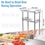 Stainless Steel Prep Table, 24 x 18 x 36 Inch, 600lbs Load Capacity Heavy Duty Metal Worktable with Adjustable Undershelf &