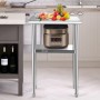 Stainless Steel Prep Table, 24 x 18 x 36 Inch, 600lbs Load Capacity Heavy Duty Metal Worktable with Adjustable Undershelf &