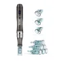 Professional Microneedling Pen, Electric Derma Pen with 6PCS Disposable Cartridges, 6 Variable Speed Skin Care Beauty Device wit