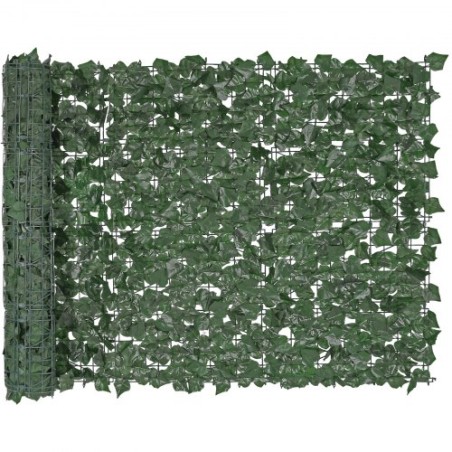 Ivy Privacy Fence, 1 x 2.5 m Artificial Green Wall Screen, Greenery Ivy Fence with Strengthened Joint, Faux Hedges Vine Leaf