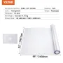Plastic Table Cover, 42 x 96 Inch 1.5 mm Thick Clear Table Protector, Rectangle PVC Desk Mat, Waterproof & Easy Cleaning Desk Pa