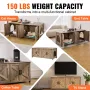 Cat Litter Box Enclosure for 2 Cats, Litter Box Furniture Hidden with Double Rooms, Wooden Cat Box Cabinet Fit Most of Litter Bo