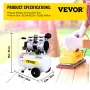 Luftkompressor, 18L/4 gallon luftkompressortank, 1,1 HK 850W