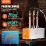 Bærbar propan Forge 3 Burner Farrier Forge 2600â „‰ Knife Metal