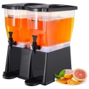 Beverage Dispenser, 3 Gallon x 2 Drink Dispensers for Parties, Plastic Juice Dispenser with Stand Spigot Lid, Iced Tea Lemonade
