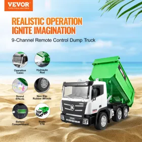 RC Remote Control Dump Truck Toy Construction Vehicle Toy 9ch