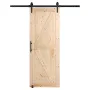 Stald dør og hardware -kit 30 "x 84" træ glidende stalddør sæt