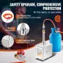 Portable Propane Forge, 1 Burner Farrier Forge, 2600℉ Tool and Knife Making Blacksmithing Gas Forge, Large Capacity Square Stain