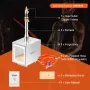 Portable Propane Forge, 1 Burner Farrier Forge, 2600℉ Tool and Knife Making Blacksmithing Gas Forge, Large Capacity Square Stain