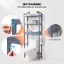 Over the Toilet Storage, 3-Tier Adjustable Over Toilet Bathroom Organizer, Bamboo Storage Shelf Rack with 3 Hooks, Freestanding 