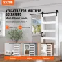 Stalddør og hardware -kit 42 "x 84" træ og glas glidende