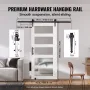 Stalddør og hardware -kit 42 "x 84" træ og glas glidende