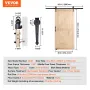 Barn Door and Hardware Kit, 42" x 84" Wood Sliding Barn Door, Smoothly and Quietly, Barn Door Kit with 8-in-1 Floor Guide and Do