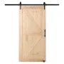 Stald dør og hardware -kit 30 "x 42" træ glidende stalddør sæt