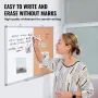 36 "X 24" Whiteboard & Cork Board Combo med aluminiumsramme til