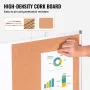 36"x 24" Whiteboard & Cork Board Combo with Aluminum Frame – 2-in-1 Magnetic Dry Erase Bulletin Board for Wall Mount – Ideal for
