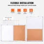 36 "X 24" Whiteboard & Cork Board Combo med aluminiumsramme til