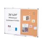 36 "X 24" Whiteboard & Cork Board Combo med aluminiumsramme til