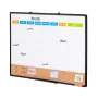 36"x 24" Monthly Calendar Whiteboard & Cork Board Combo with Aluminum Frame – 2-in-1 Magnetic Dry Erase Bulletin Board for Wall 