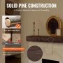 Fireplace Mantel, 72" x 8" x 5", 50 lbs Weight Capacity, Natural Wood Mantel for Over Fireplace, Wall Mounted Floating Farmhouse