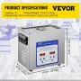 Digital Ultrasonic Cleaner 3L Ultrasonic Cleaning Machine 40KHz