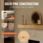 Fireplace Mantel, 72" x 8" x 5", 50 lbs Weight Capacity, Natural Wood Mantel for Over Fireplace, Wall Mounted Floating Farmhouse