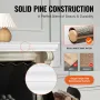 Fireplace Mantel, 72" x 8" x 5", 50 lbs Weight Capacity, Natural Wood Mantel for Over Fireplace, Wall Mounted Floating Farmhouse