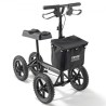 Folding Knee Scooter, Aluminum Steerable Knee Walker with Height-Adjustable Handlebar & Knee Pad, 12" All-Terrain Wheels, Dual