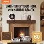 Pejs mantel træ hylde flydende rustik mantel hylde 60 "naturlig