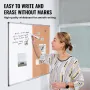 48"x 36" Whiteboard & Cork Board Combo with Aluminum Frame – 2-in-1 Magnetic Dry Erase Bulletin Board for Wall Mount – Ideal for