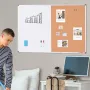 48"x 36" Whiteboard & Cork Board Combo with Aluminum Frame – 2-in-1 Magnetic Dry Erase Bulletin Board for Wall Mount – Ideal for