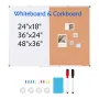 48 "X 36" Whiteboard & Cork Board Combo med aluminiumsramme til