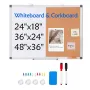 24 "X 18" Whiteboard & Cork Board Combo med aluminiumsramme til